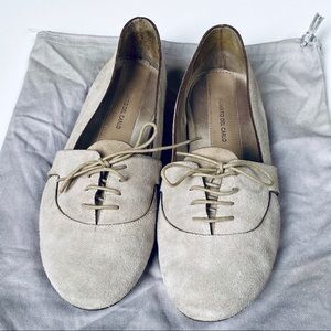 Roberto del Carlo Gray Suede Flats
